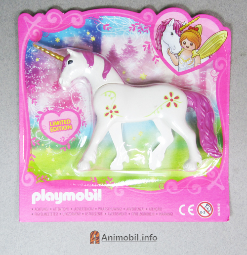 Unicorn 2 With with Magenta Mane Gold Horn Painted