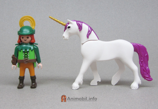 Unicorn 2 White with Magenta Mane and Gold Horn