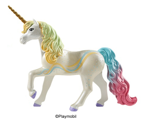 Unicorn 3 White with Rainbow Mane