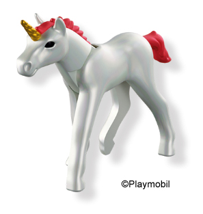 Unicorn Baby 3 White with Dark Pink Mane