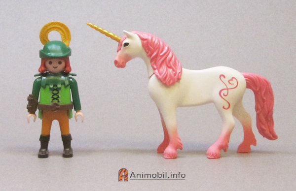 Unicorn 2 White with Pink Feet and Gold Horn